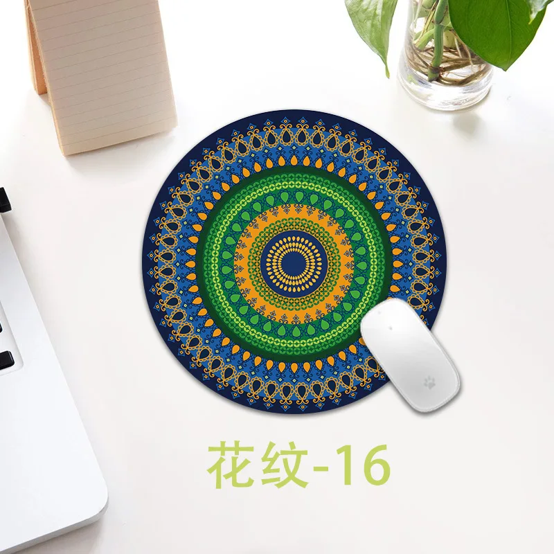 Alfombrilla De Ratón Redonda Con Estampado De Cachemira