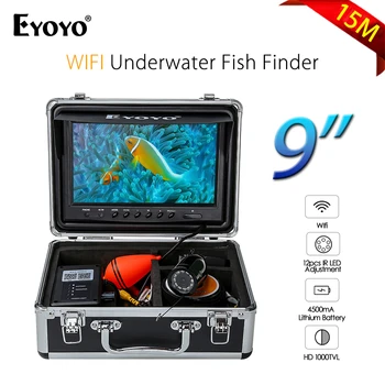 

Eyoyo HD Wifi Wireless Underwater Fishing Camera 9" Video Recording For IOS Android APP Supports Video Record and Take Photo