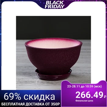 

Flowerpot "Violet" 0.6 L, silk, eggplant 4911563
