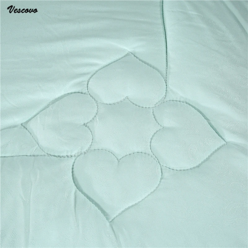 Bed comforter silk quilt VESCOVO Mulberry Silk Quilts Warm Winter Duvet Insert Quilted Bed Comforter King Queen Full Twin Size Kid Bed Patchwork Blanket