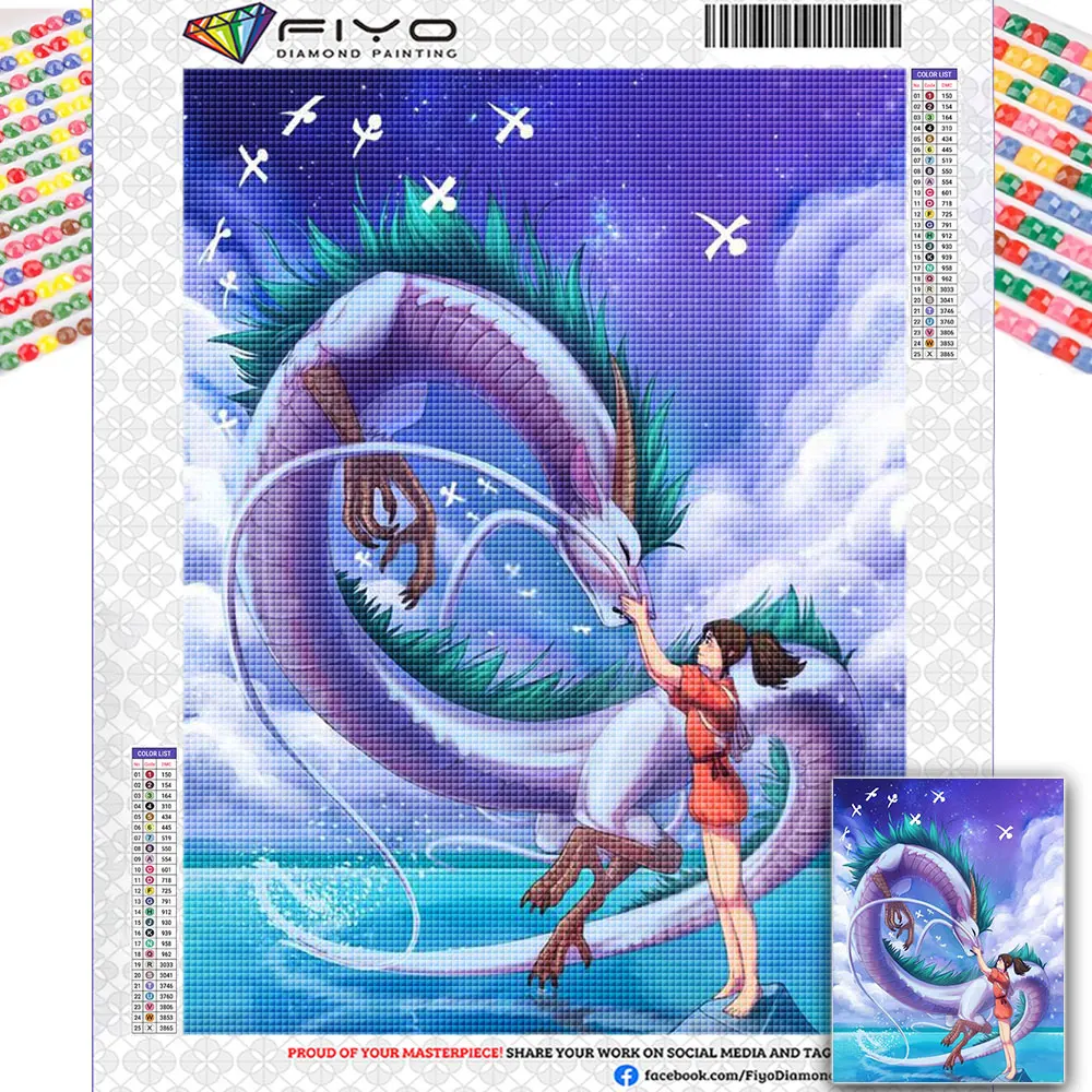 5d Diy Diamond Painting Kits Dragon Diamond Mosaic 5d Anime Dragon