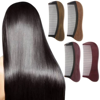 

Natural Handmade Purple Heart Wood Comb Handcrafted Fine Tooth Wooden Beard Comb X7JA