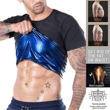 Men Heat Trapping Shirt Shapewear Waist Trainer Body Shaper Hot Sauna Suit Thermo Sweat Tank Tops Gym Compression Workout Shirt