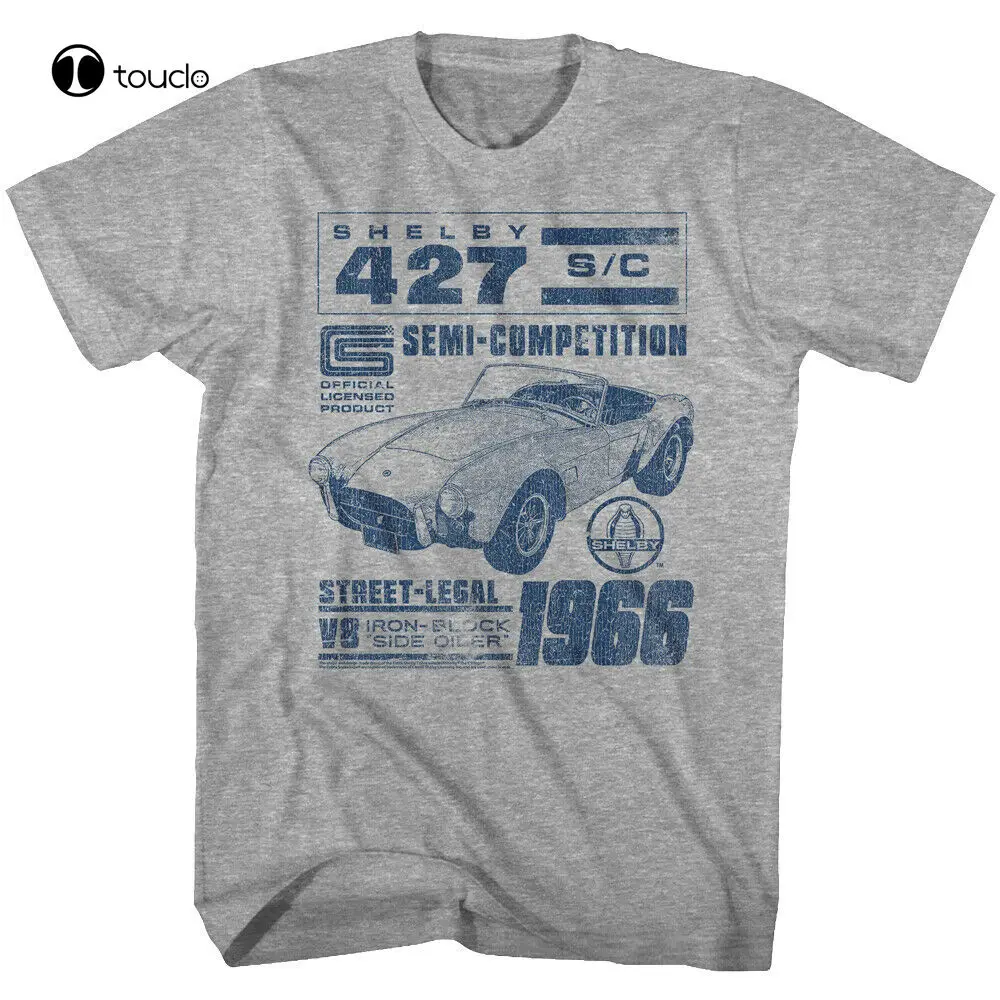 Shelby Cobra 427 Street Legal Maglietta Da Uomo American Muscle Car 1966 Semi Compet Tee Shirt