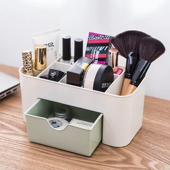 

Plastic Makeup Organizers Storage Box Cosmetic Drawers Jewelry Display Box Case Desktop Make Up Container Boxes Organizer