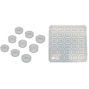 

Silicone Ring Mold 9Pcs Resin Epoxy Mold with Rectangle Round DIY Crystal Epoxy Bracelet Necklace Pendant Mold 3