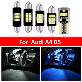 

13Pcs Car White Interior LED Light Bulbs Package Kit For Audi A4 B5 1996-1998 Map Dome Trunk Lamp Iceblue