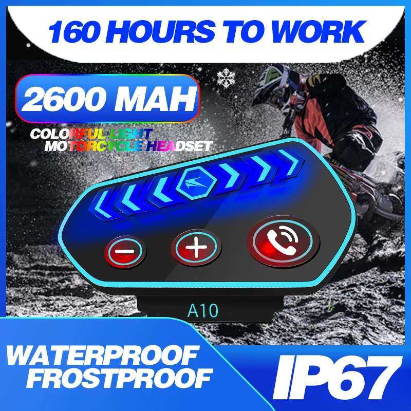 A10 Bluetooth Headphones Motorcycle Wireless Helmet Headset Hands Free