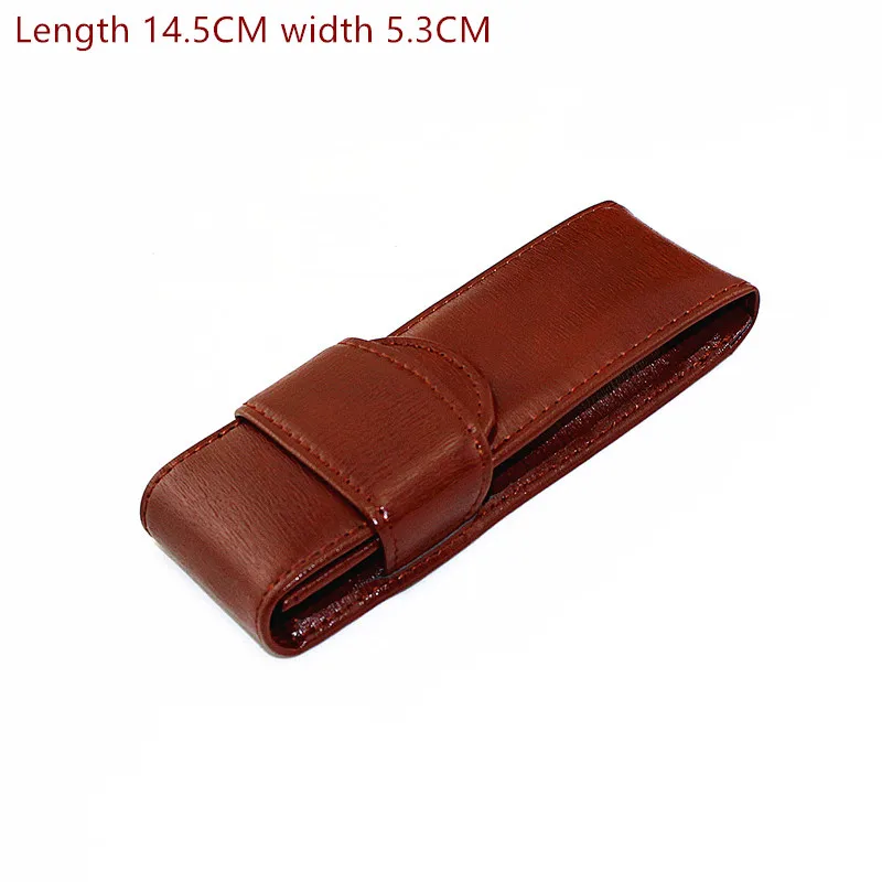 EY_ Pen Storage  Faux Leather Pencil Fountain Pouch Bag Holder For 2 Pens Ba 