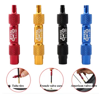 

Bicycle Valve Remove Tools Multi-Function Aluminum Bike Tube Tire Valve Core Removal Tools Valve Core Multifunction Tool