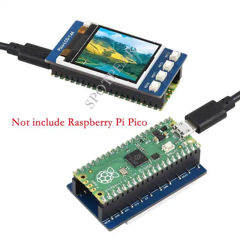 Polegada Módulo de Exibição Lcd 1.44 Polegada Tela 65k Cores 128 × 128 Spi para Raspberry pi Pico 1.44