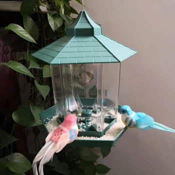 

Bird Feeder Waterproof Hanging Gazebo Bird Feeder Villa Outdoor Feeding For Garden Decor Pet Supplies Garden Decoration