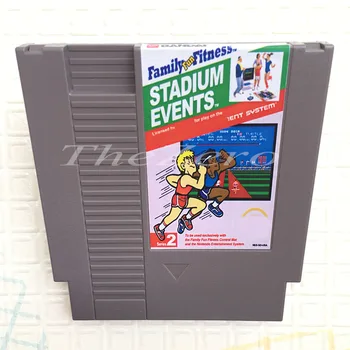 

Famliy Fun Fitness Stadium Events Video Game Card for 8 Bit 72 Pin System Console EU/US Universal Version Game Player