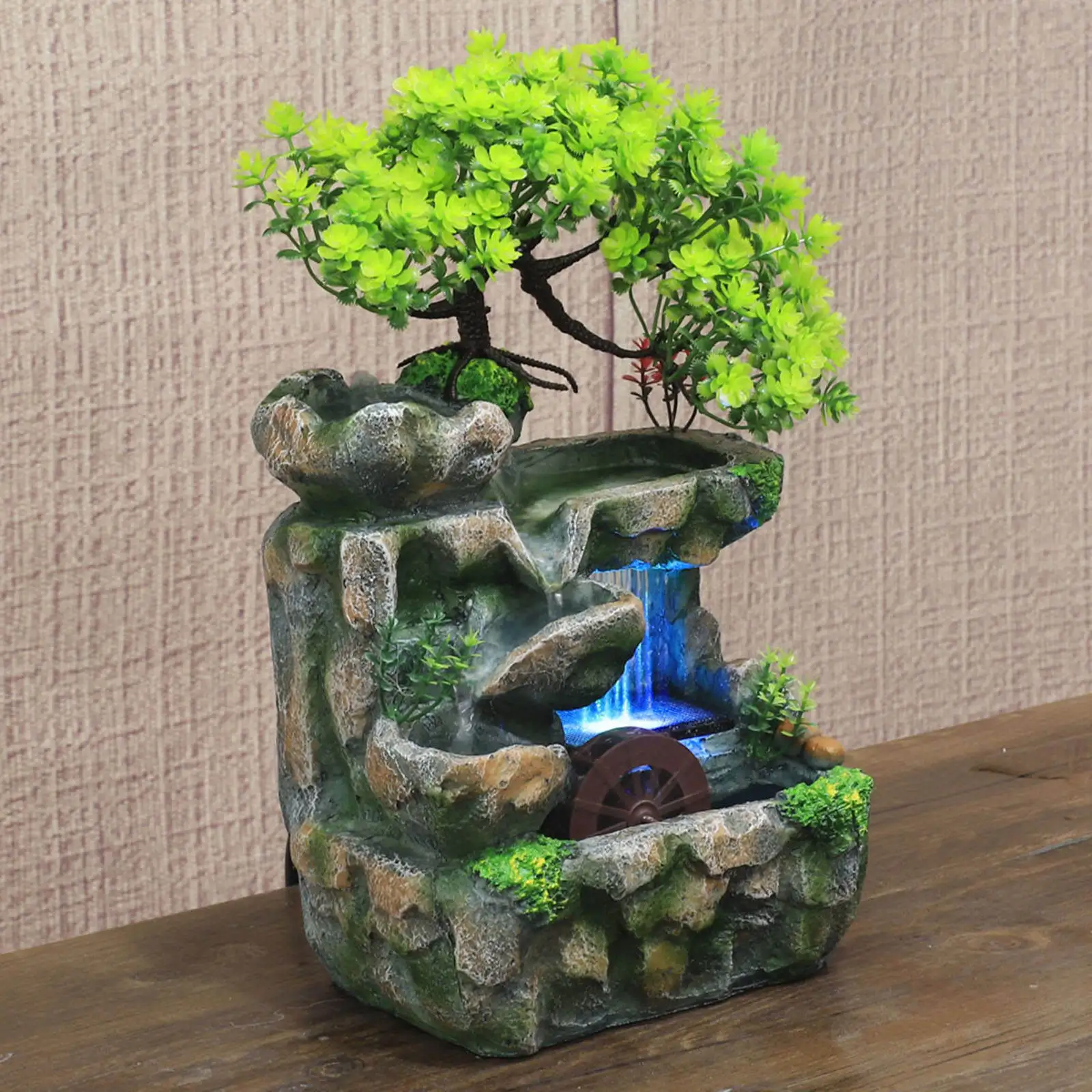 Decorative Indoor Tabletop Waterfall Fountain Rockery Landscape Zen