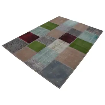 

140x198 Cm Multicolor Handmade Patchwork Rug-5x6 Ft