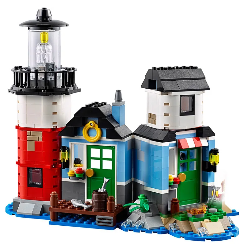 

553PCS My World Creative Beacon House Model Figure Building Block Compatible City Mine Wrold Educational Toys for Childrens Gift