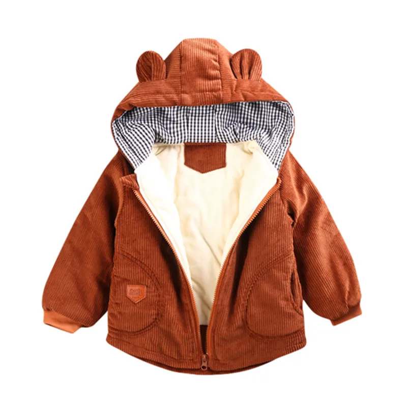 Telotuny/зимние комбинезоны для девочек ясельного возраста, зимнее ветрозащитное пальто с героями мультфильмов теплая верхняя одежда с капюшоном, куртка Детская куртка