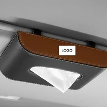 Кожаный Автомобильный солнцезащитный козырек Tissue Box автоматический насос держатель кассеты съемная коробка для бумажных салфеток Органайзер Подходит для BMW