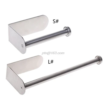 

European Style Adhesive Vertical Paper Towel Holder Stainless Steel Wall Mount Bathroom Kitchen Toilet Tissue Roll Storage Rack