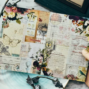 

16Pcs/Set A5 Blooming Prime Time Patterned Paper Pack for Scrapbooking DIY Happy Planner Card Making Junk Journal Project