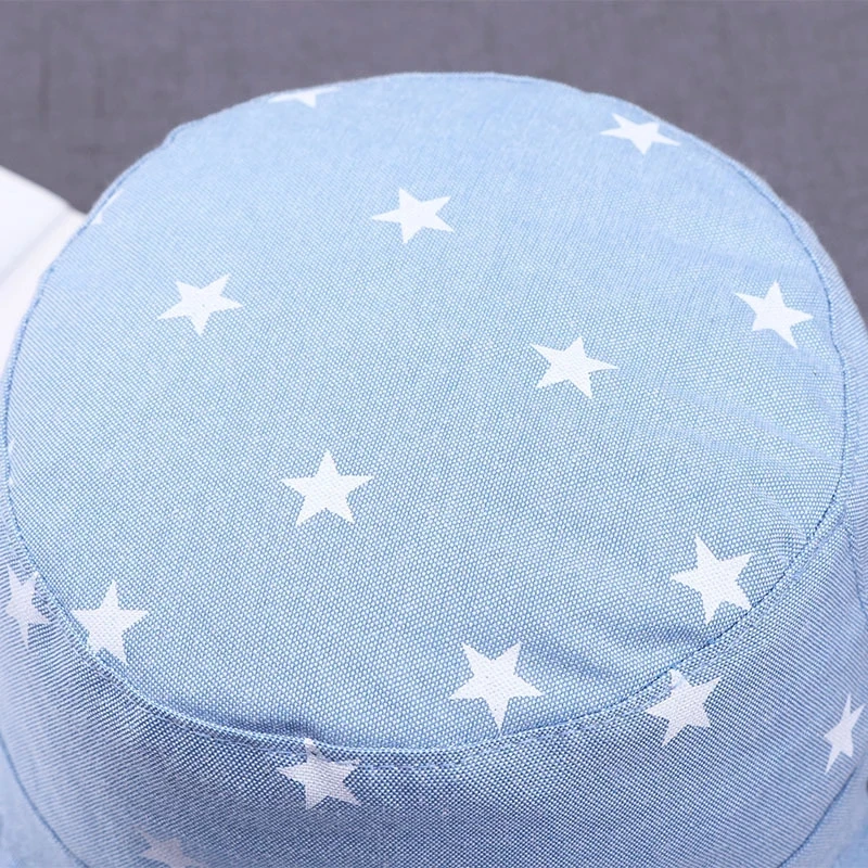 New Summer Baby Bucket Hat Infant Newborn Denim Cotton Toddler Kids Tractor Cap Soft Cotton Hats Boys Girls Star Sun Hat