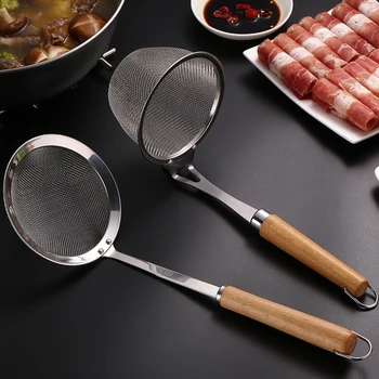 

Frying Cooking Tools Stainless Steel Folding Deep Fried Basket Frying Pan Filter Food Colander Oil Leak Kitchen Sieve Colander
