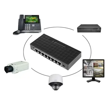 

8 Port 10/100 Mbps POE Ethernet Network Switch Lan Hub Ethernet Smart Switcher Support 6-55V Power Supplyb Ethernet Smart Switch