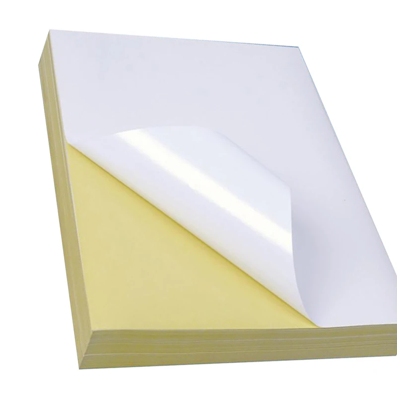 Adhesive White Adhesive Paper Shiny A4 Sticker Paper Glossy 