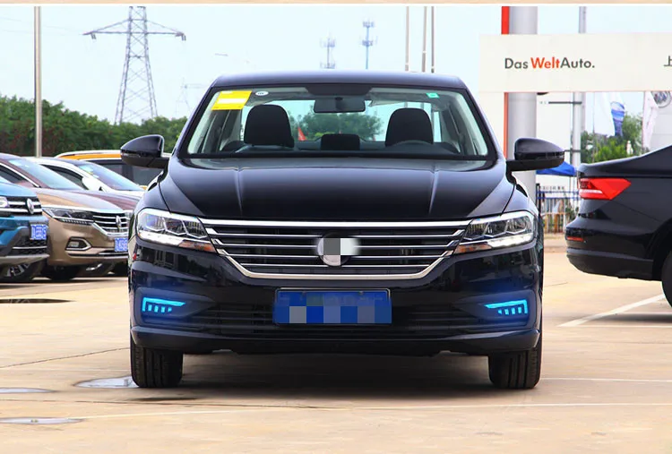 Qirun led drl Дневной ходовой светильник для Volkswagen Lavida- с желтыми поворотниками и синим ночным ходовым светильник