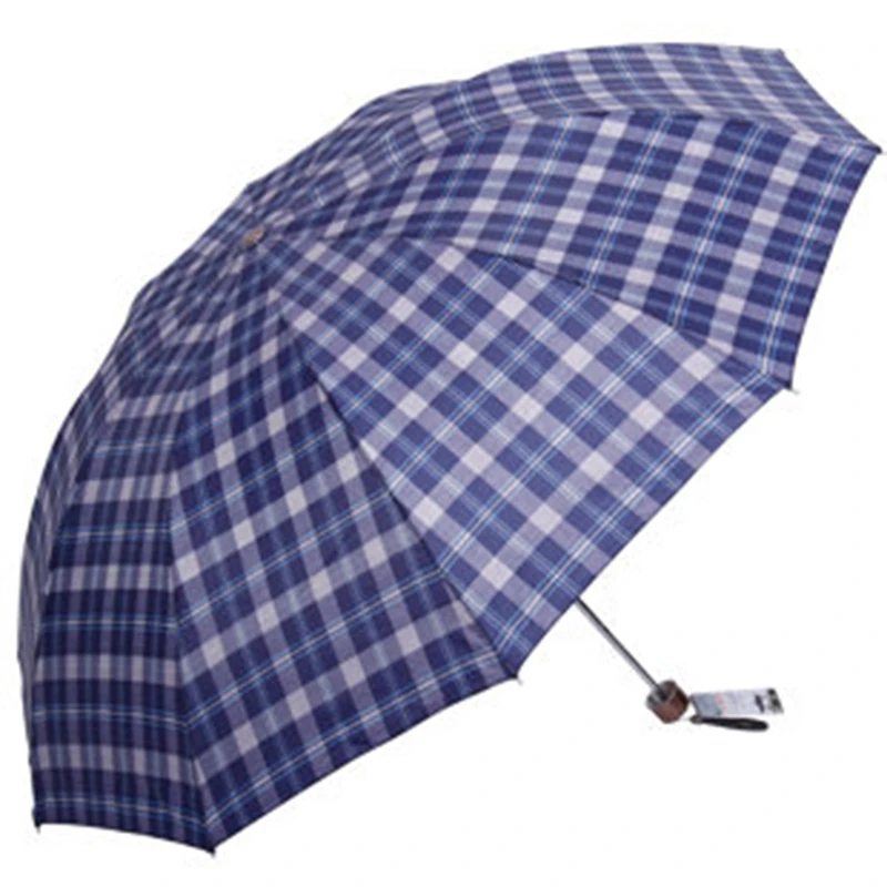 

Folding Umbrella Rain Women Large Outdoor UV Protection Parapluie Paraguas Mujer Plaid Umbrella Windproof 90G152
