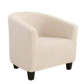 

Machine Washable Elastic Tub Sofa Armchair Seat Cover Protector Dust-proof Furniture Slipcover Polyester Seat Cushion L 35-55cm