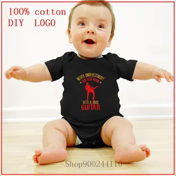 

Never underestimate an man with a Bass Guitar Bodysuits Baby natural Cotton Jumpsuit Baby Body Clothes girl boy Costumes Pajamas
