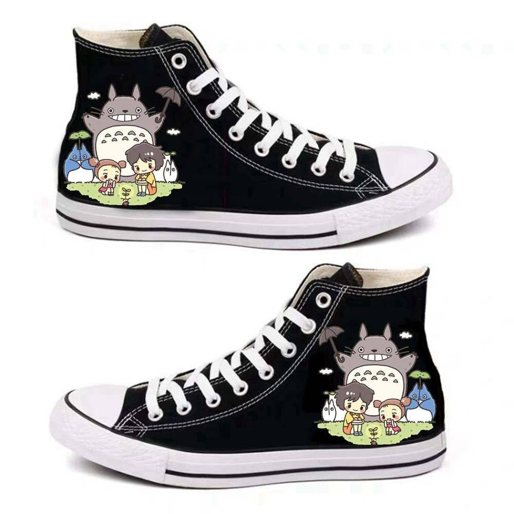 Аниме ONE PIECE Luffy Chopper; обувь для костюмированной вечеринки; кроссовки для женщин и мужчин; спортивная парусиновая обувь - Цвет: Black 2