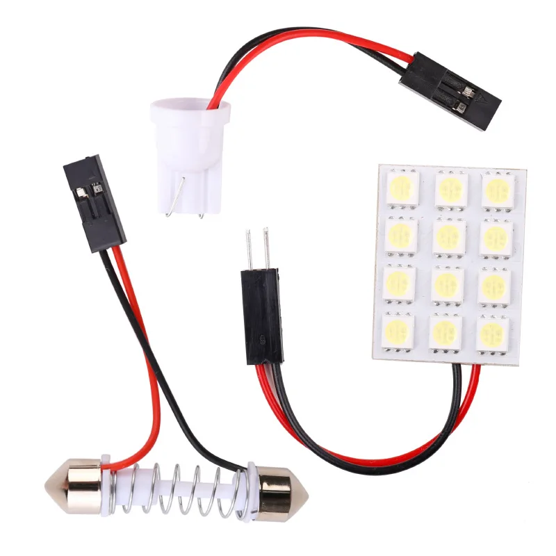 Автомобильные светодиодные панели крыша светильник 5050 12SMD высокого светильник на плоской подошве чтение светильник отсек светильник багажник светильник для автоматическое изменение светильник