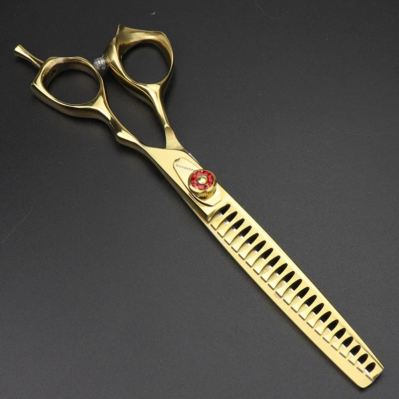 7 inch thin 30-35 7 дюймов профессиональные ножницы для домашних животных кошка и собака красота Истончение Набор инструментов - Цвет: 7 inch thin 30-35