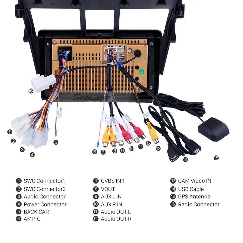 Seicane GPS Auto Stereo 9" Car Radio For 2007 2008 2009 2010 2011 2012 Toyota VIOS Android 8.1 Multimedia Player Support 1080P