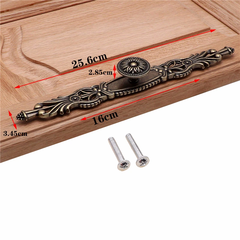 QVWN Antique Bronze Kitchen Cabinet Drawer Knobs And Handles Dresser Cupboard Wardrobe Furniture Pulls Handle Wooden Box Jewelry - Цвет: 6108-25.6