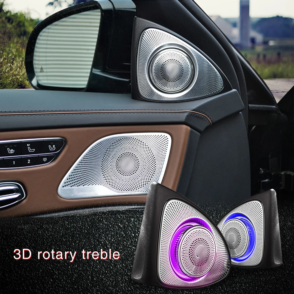 

3D rotation glow tweeter speaker for Mercedes Benz W222 S class high pitch loudspeaker LED treble speaker audio trumpet horn