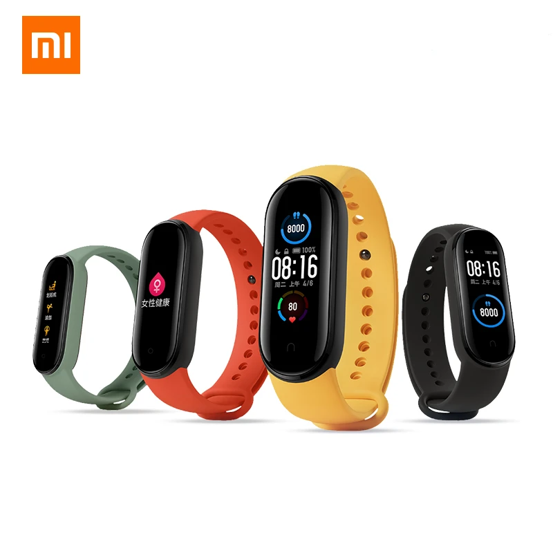 Xiaomi Mi Band 5 Smart Wristband 1.1 AMOLED Colorful Screen Heart Rate Fitness Tracker Bracelet Bluetooth 5.0 Waterproof Miband5 |