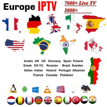 

Europe IPTV Subscription 1 Year Brazil Arabic UK USA Canada Germany Italy Spain France Portugal IPTV M3U For Android TV Box