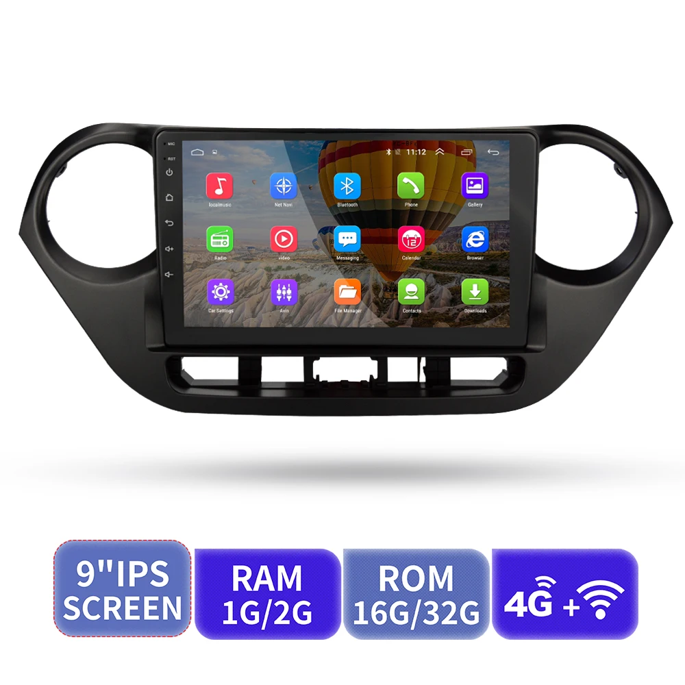 EKIY 9 ''2.5d без 2 Din Android автомобильный Радио мультимедийный плеер Аудио Видео gps навигации для hyundai Grand I10 2013 2014 2015 2016