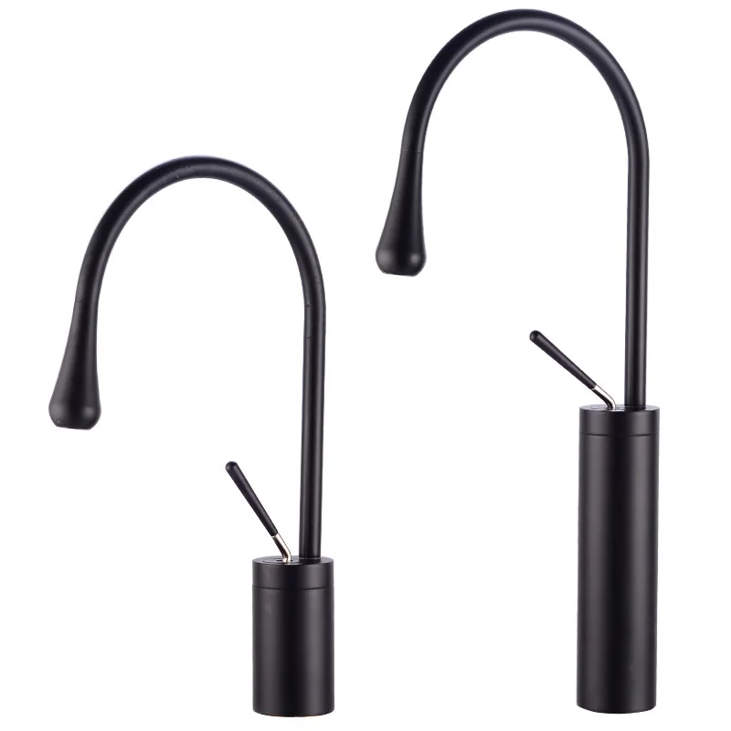 

Cross Border Faucet Cold Heat Wash Basin Scandinavian Minimalist Black And White with Pattern Table Basin Faucet Rotating White