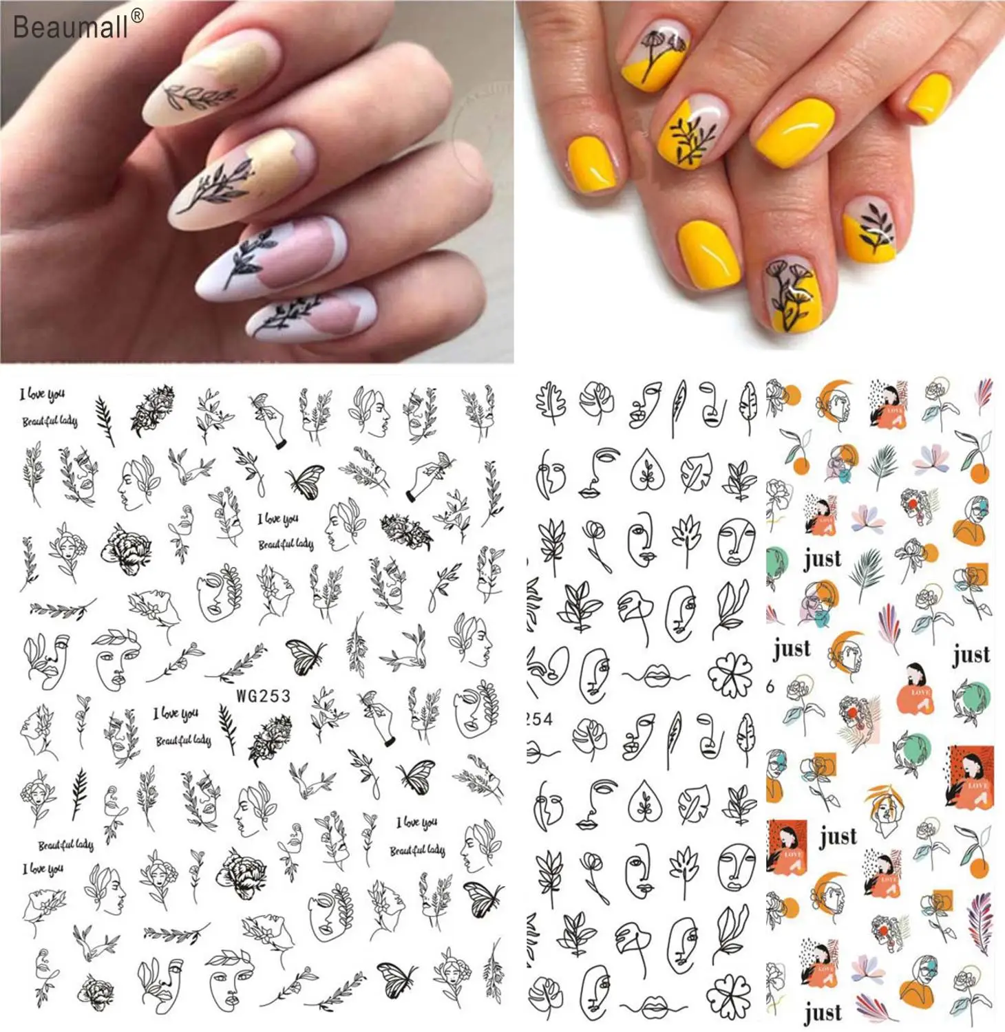 Low Price Fashion Nails Art Manicure Back Glue Decal Decorations Design Nail Sticker For Nails 0BJXxXm31