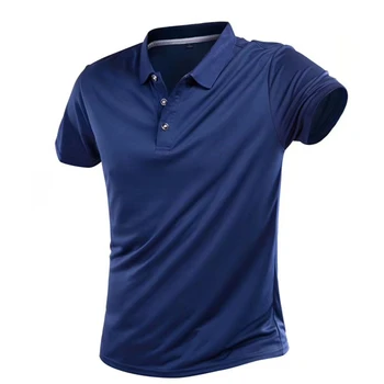 Polo uomo Casual solido manica corta Slim camicia traspirante abbigliamento sportivo estivo maglie ad asciugatura rapida top Camisa Polo 4XL