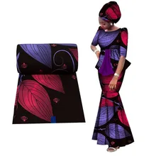 Модный батик Африка Анкара напечатанный воск ткань хлопок настоящий голландский воск Африка швейный материал для вечернего платья 6 ярдов