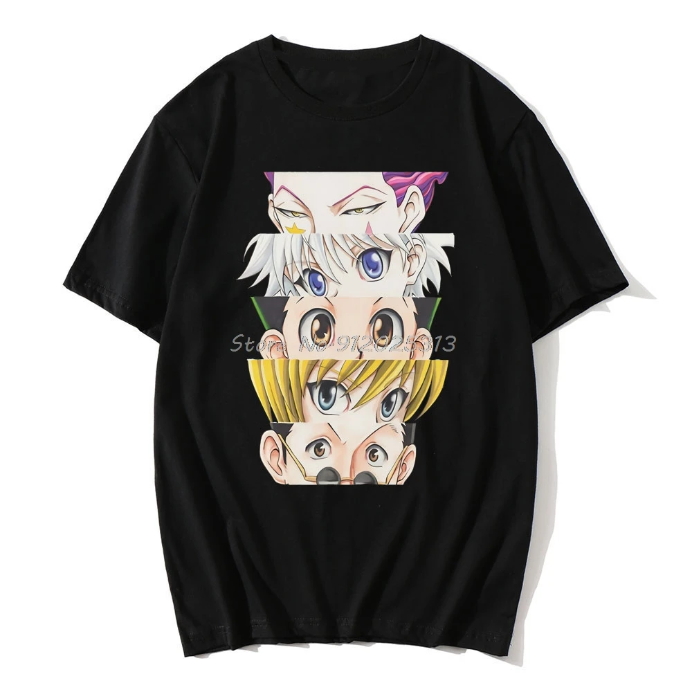 Hunter X Killua Zoldyck Сапожки в стиле Футболка мужская футболка с коротким рукавом