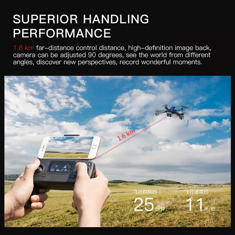  MJX Bugs 4W B4W Real 4K FHD Camera 5G WIFI GPS Brushless Foldable Drone Anti-shake 1.6KM 25 Minute 