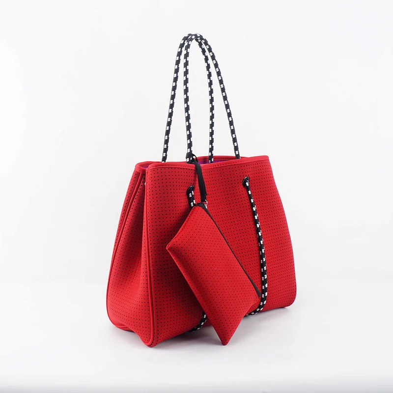 Strand Tote Portemonnees En Handtas Neopreen Shand Bag Hot Selling Geperforeerde Neopreen Tas Strand Tas Tassen Voor Vrouwen Strand Tote Portemonnees En Handtas Neopreen Shand Bag Hot Selling Geperforeerde Neopreen Tas Strand Tas Tassen Voor Vrouwen