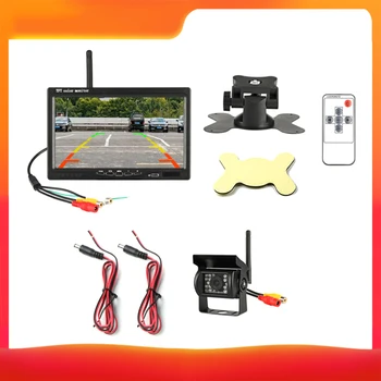 

Car Camera Rear View Camera Kit 120° Wide Angle Night Vision IP67 7Inch Car Display Monitor Night Vision Reversing Camera