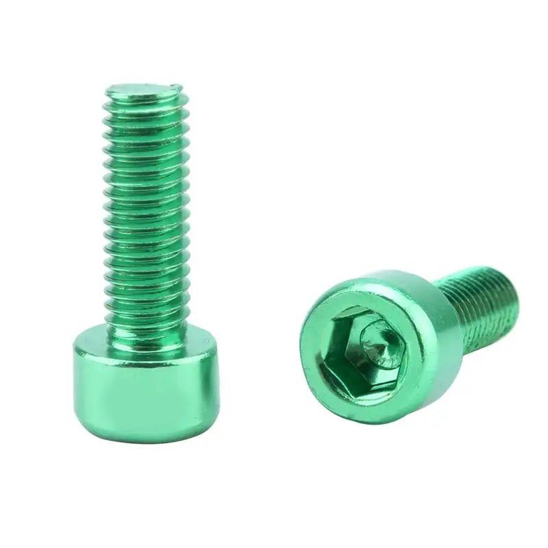 

1 Pair Bike Water Bottle Cage Bolts M5 Aluminium Alloy Hex Socket Tapping Screws